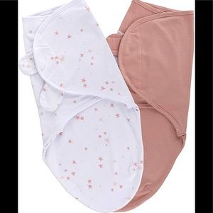 BUNDLE OF “2” ELY’S & CO. SWADDLEEZ ADJUSTABLE BABY SWADDLES  0-3 MONTHS